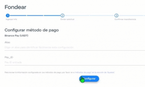 Configurar forma de pagamento